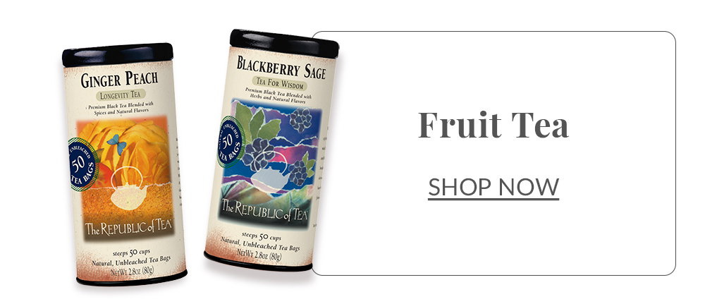 Ginger Peach and Blackberry Sage tea tins