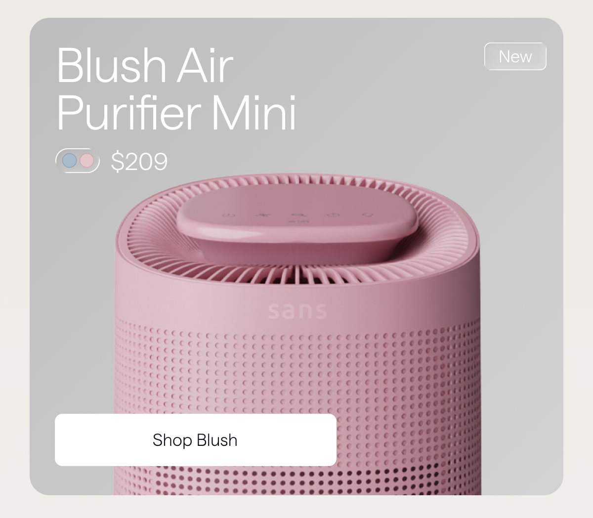 New Blush Air Purifier Mini. Shop Blush.