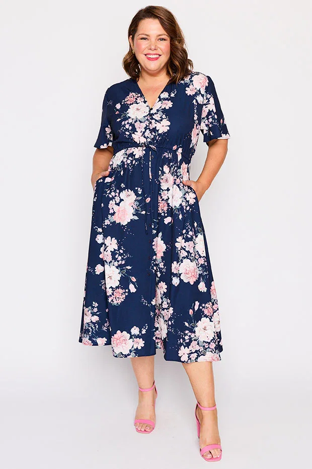 Image of Marley Navy Floral Dress