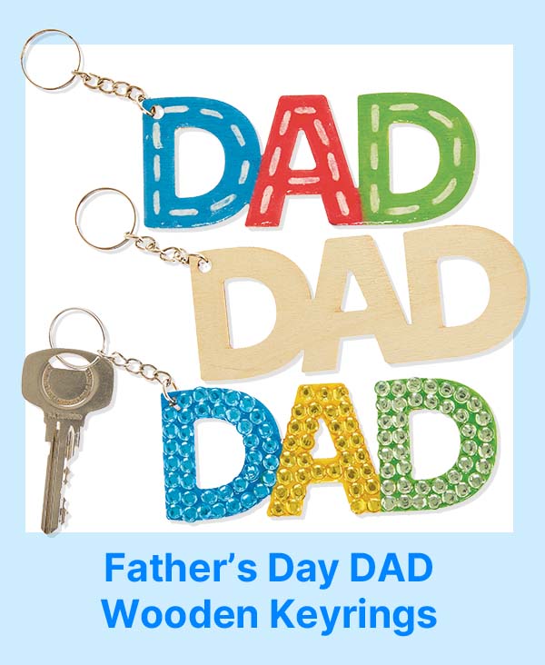 Father's Day DAD Wooden Keyrings