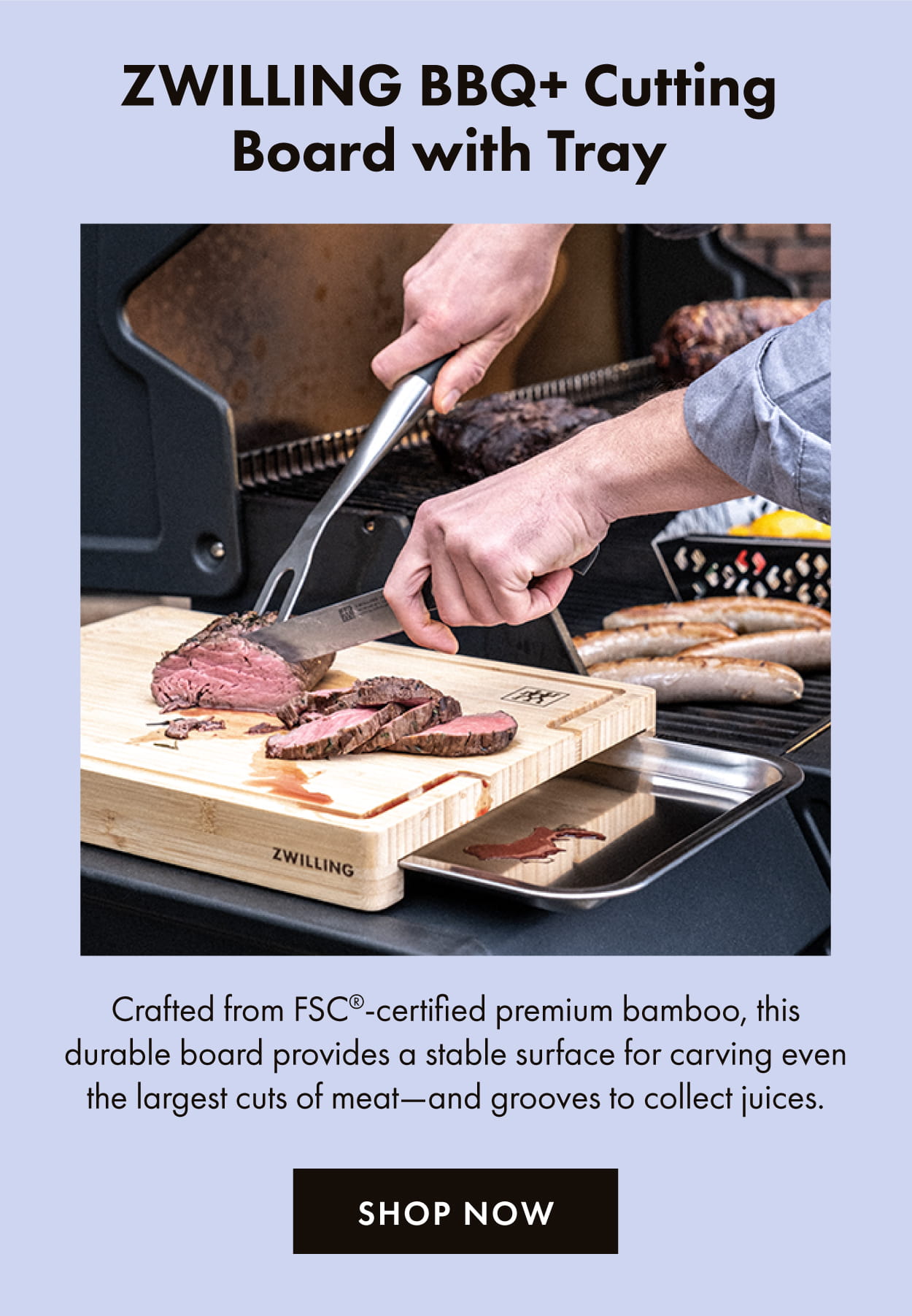 ZWILLING BBQ+ Cutting Board with Tray