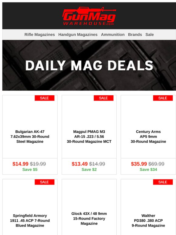 Back In Stock Alert! | Bulgarian AK-47 7.62x39mm 30-Round Steel Mags for $15