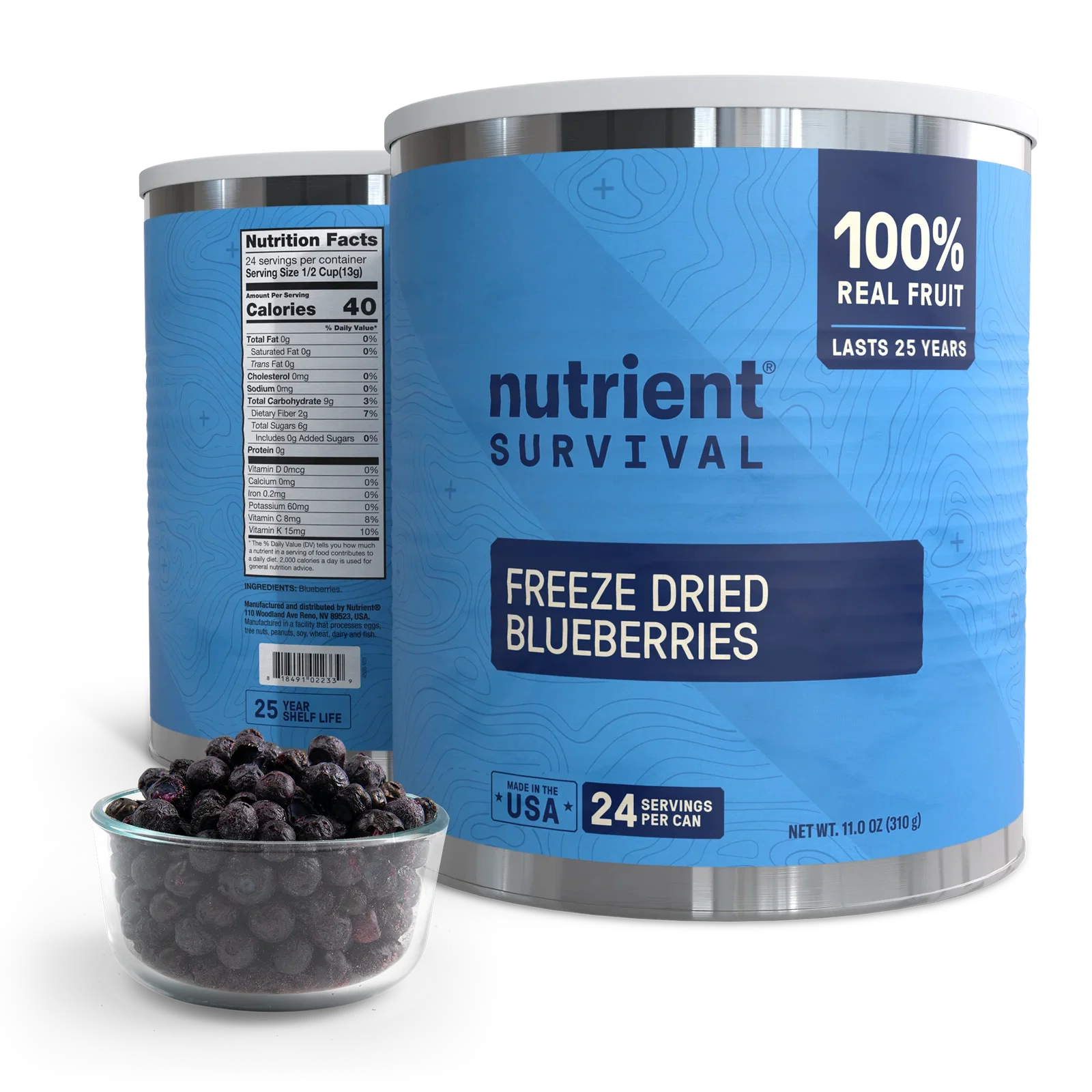 Image of Freeze Dried Blueberries #10 Can