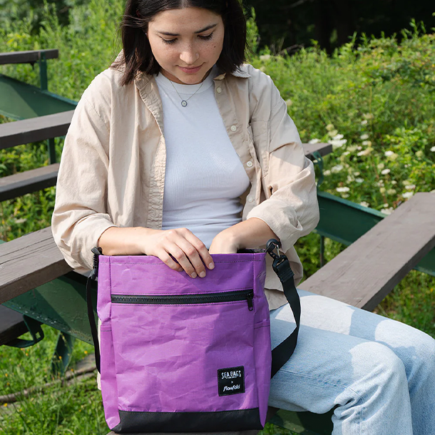 A vintage crossbody bag from Sea Bags.