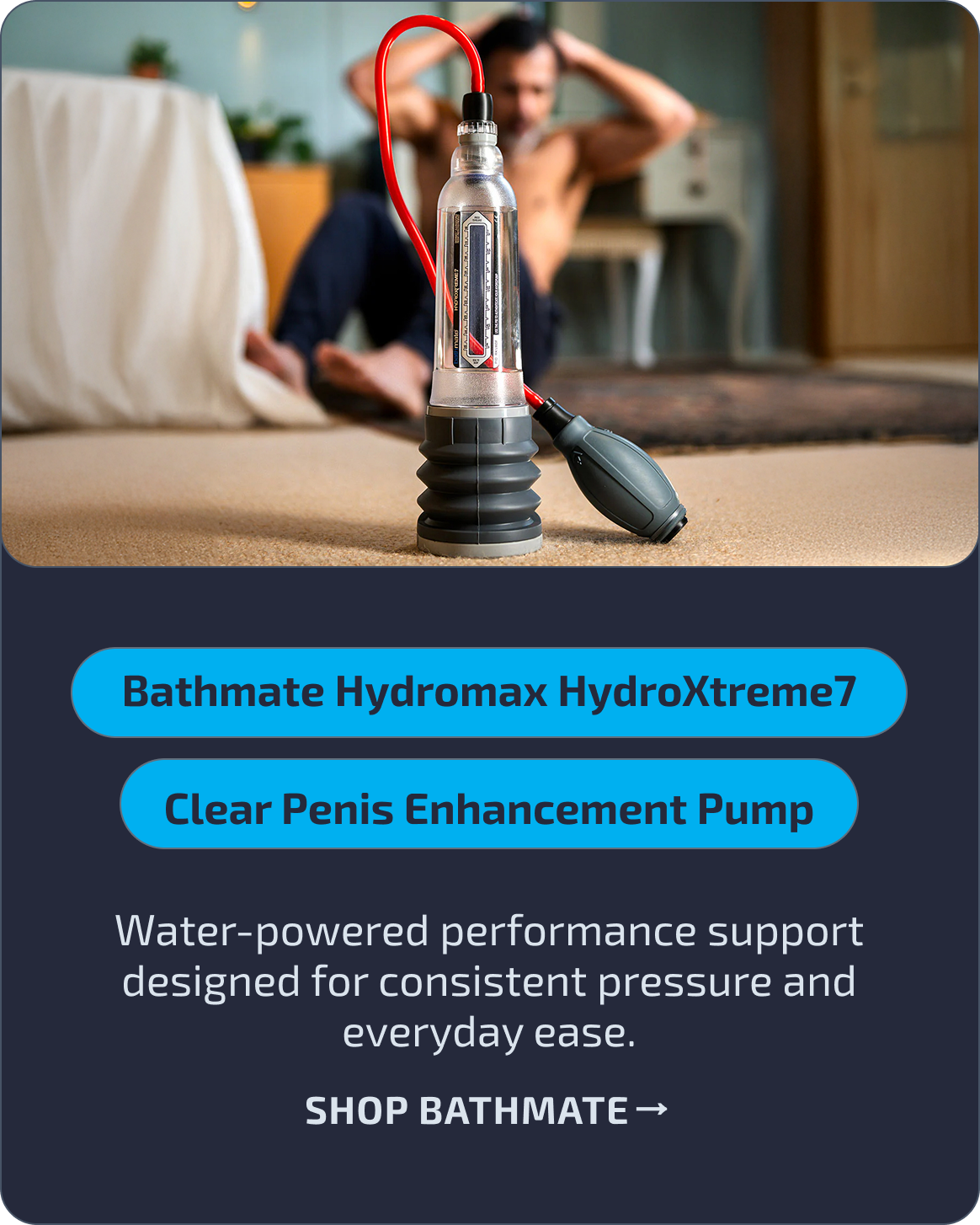 Bathmate Hydromax HydroXtreme7 Clear Penis Enhancement Pump