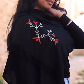 Tatreez Scarf - Black