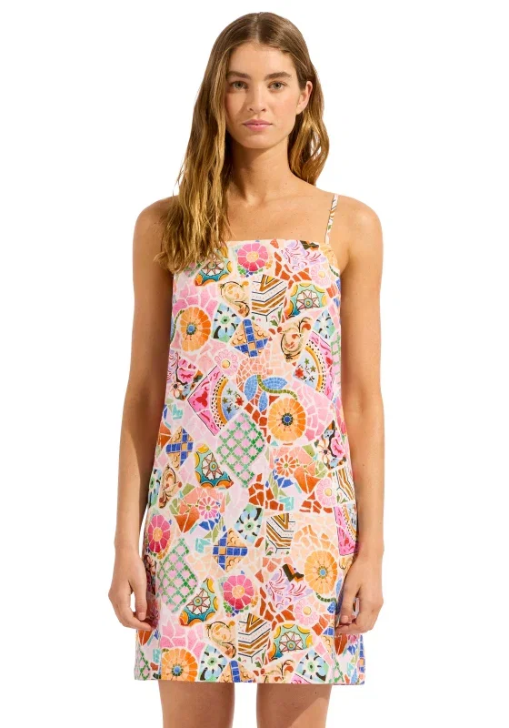 Image of Boheme Bandeau Mini Dress Parfait Pink