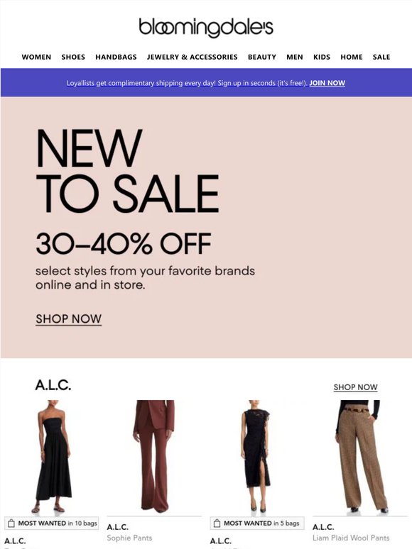 New to sale: A.L.C., Alice + Olivia & more