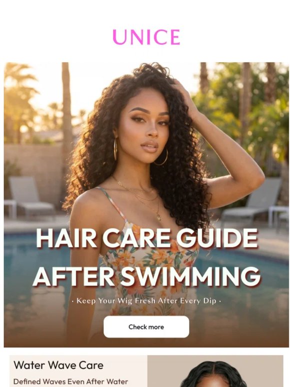 Don't Let Summer Ruin Your Wig. Rinse, Condition, Scrunch, Air Dry.