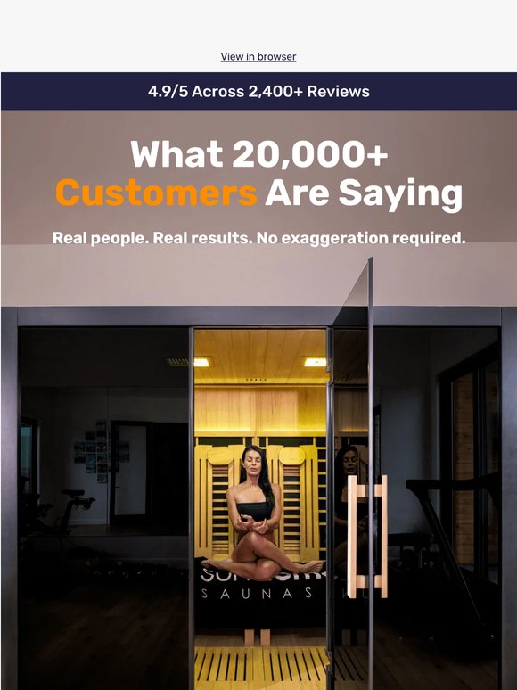 The sauna 20,000+ people swear by ⭐️⭐️⭐️⭐️⭐️