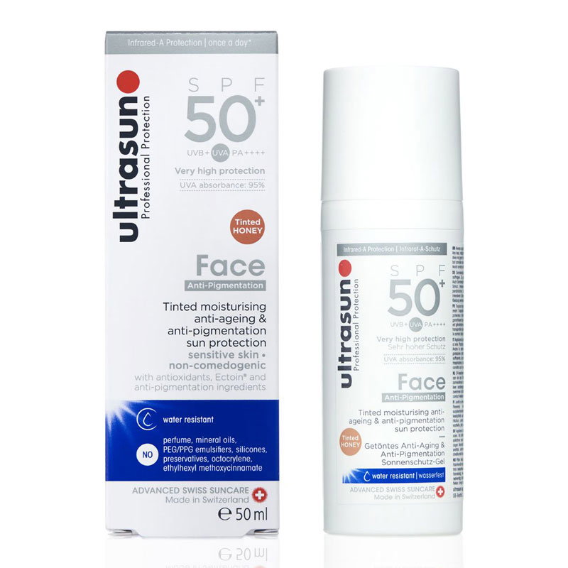 Image of Ultrasun Tinted Anti Pigmentation Face SPF50+ 50ml - Honey 