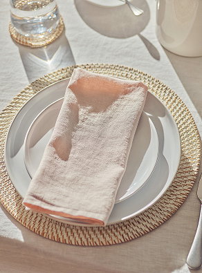 blush linen napkins
