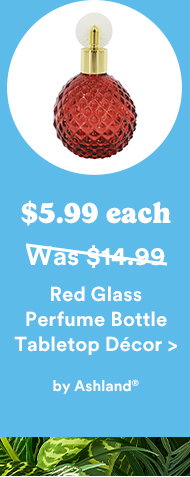 Red Glass Perfume Bottle Tabletop Décor >