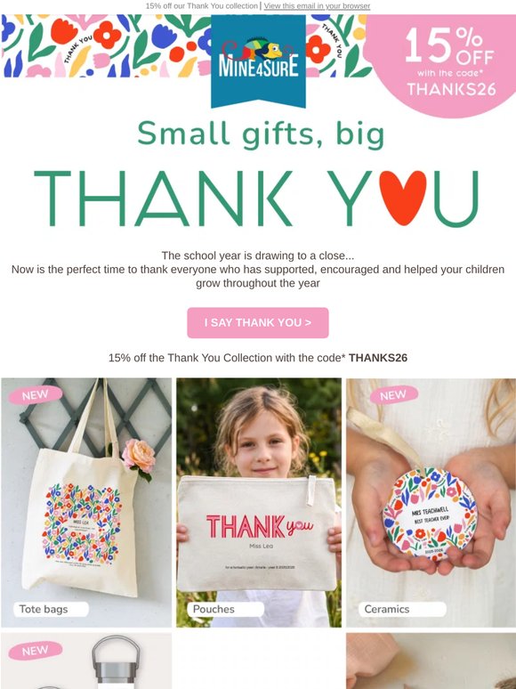 🥰 Don’t miss out on 15% off to say Thank You!