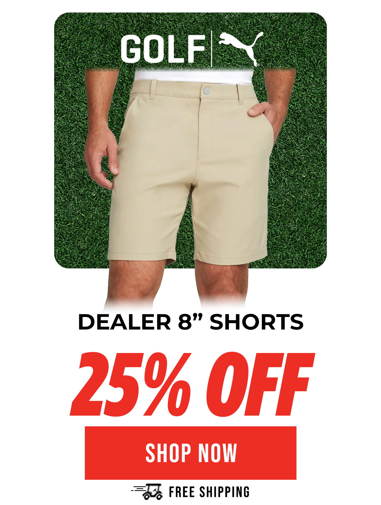 PUMA Dealer 8 Inch Golf Shorts