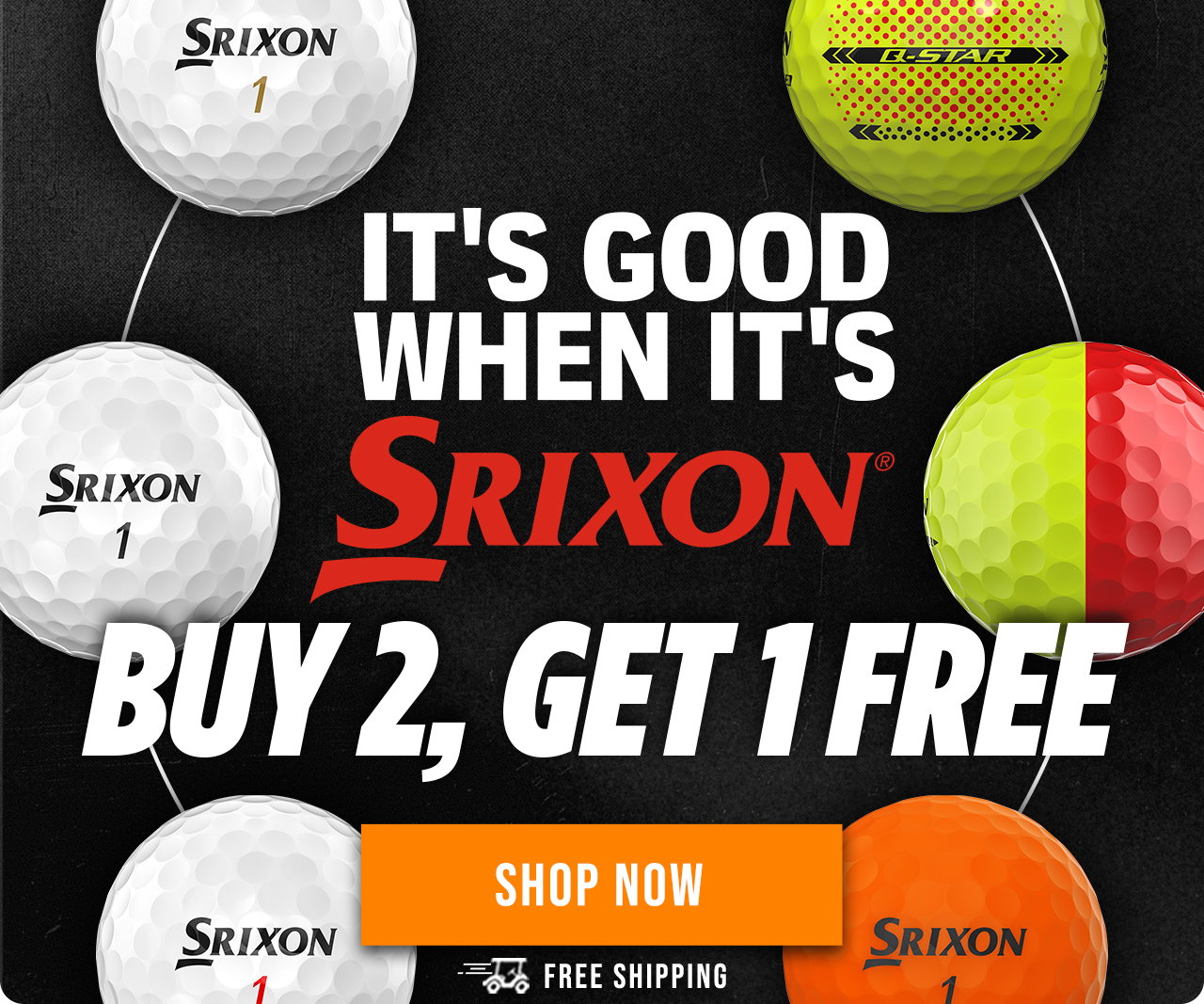Srixon Buy 2, Get 1 FREE Golf Balls | Free Shipping