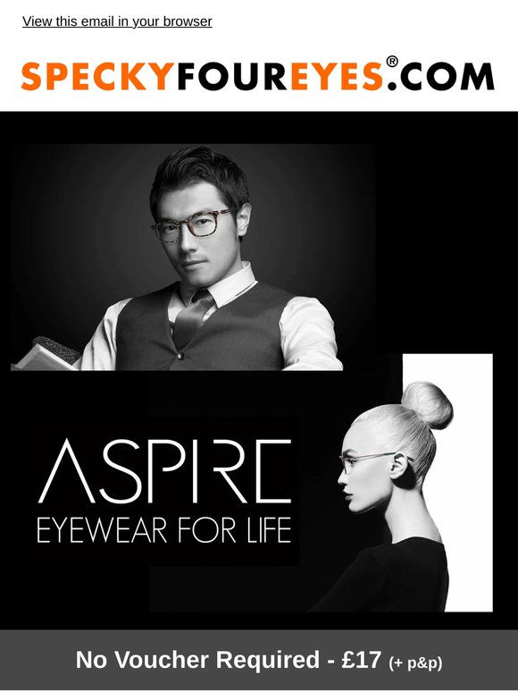 Lightweight Style Starts at £17 – Aspire Eyewear Sale