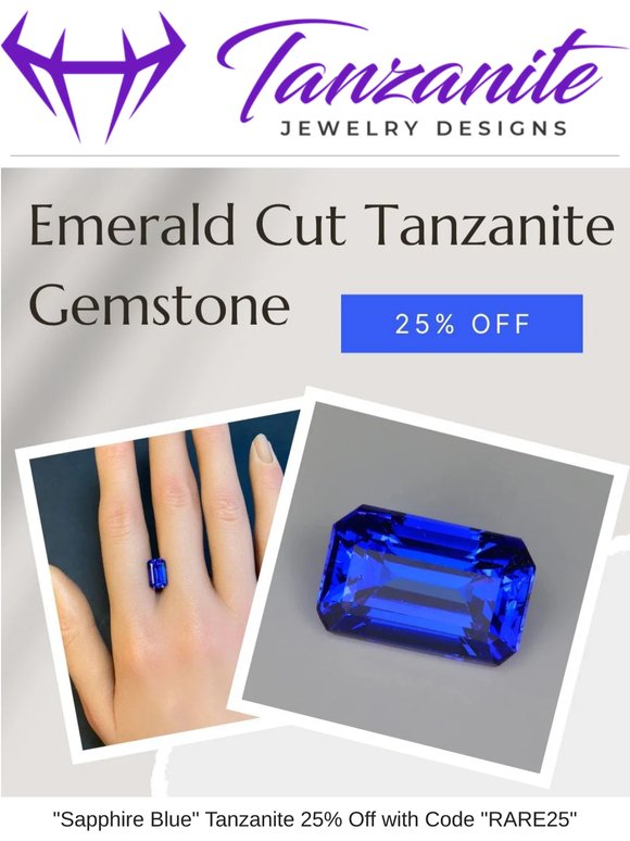 Emerald Cut "Sapphire Blue" Tanzanite 25% Off!💎