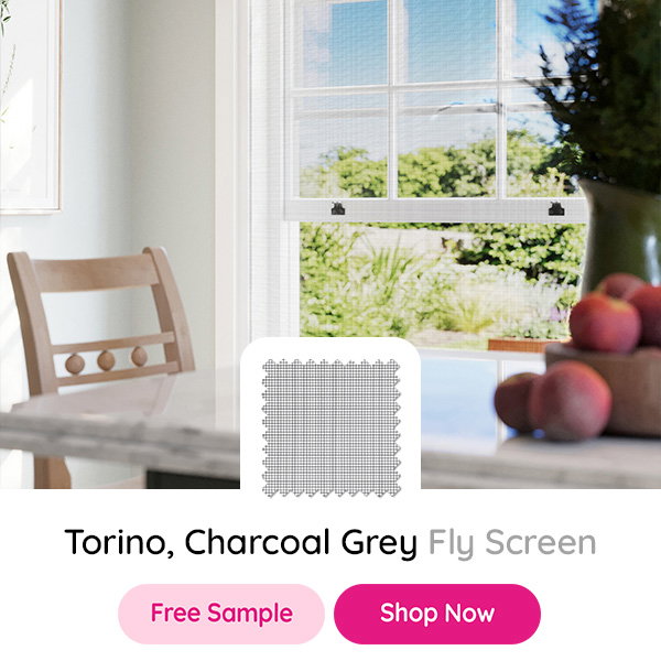 torino charcoal grey fly screen