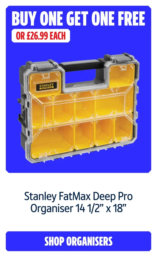 Buy One Get One Free on Stanley FatMax Deep Pro Organiser 14 1/2