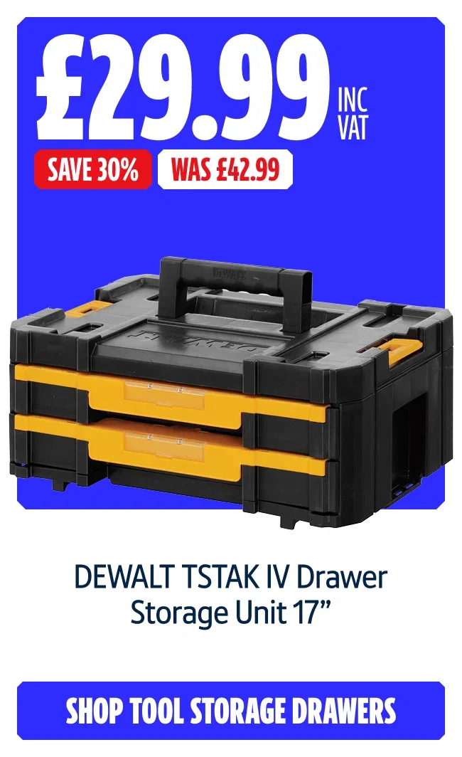 Save 30% on DEWALT TSTAK IV Drawer Storage Unit 17