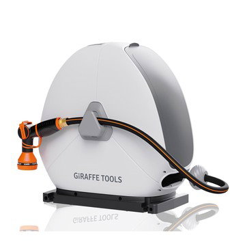 Giraffe Tools, Retractable Hose Reel 1/2in., 82ft., HD Ground Mount, Hose Length Capacity 82 ft, Color Gray, Model# SGW-R12A82M