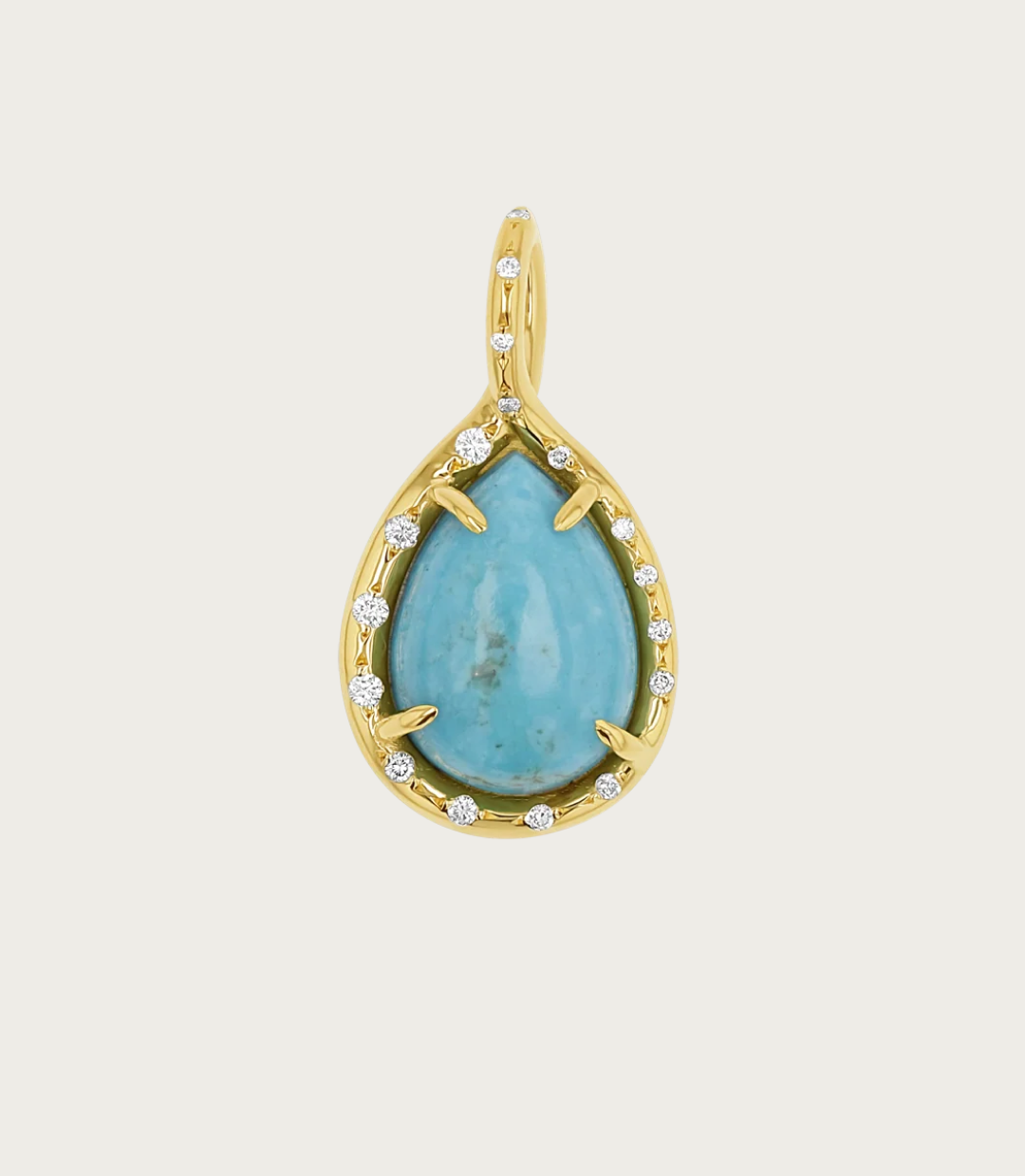 Turquoise Tear Drop Charm