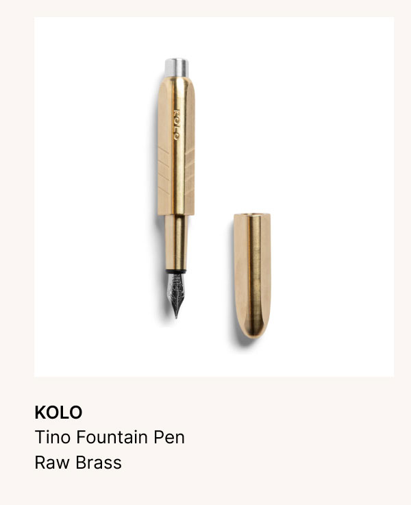 KOLO Tino Fountain Pen Raw Brass