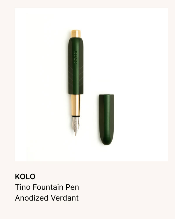 KOLO Tino Fountain Pen Anodized Aluminum Noir
