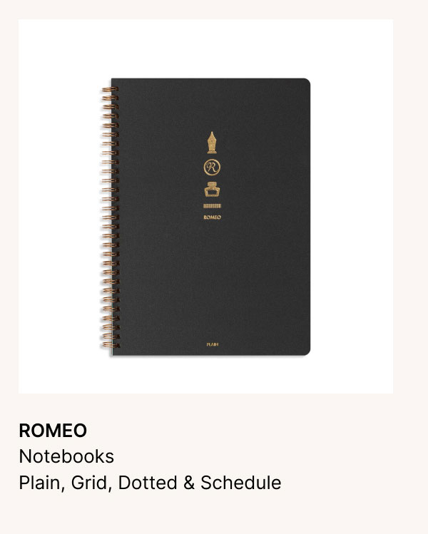 ROMEO Notebooks Plain, Grid, Dotted & Schedule
