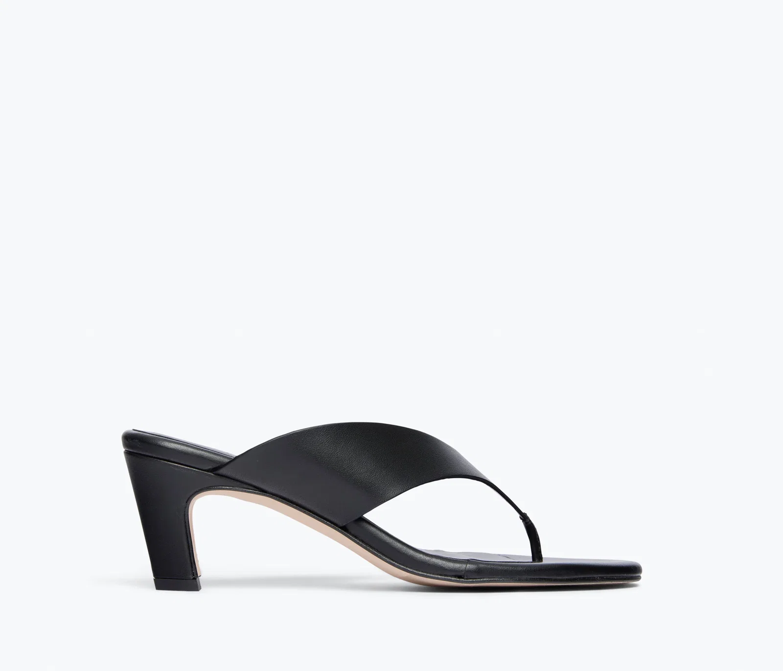 Image of KAT HEELED  LEATHER THONG SANDAL