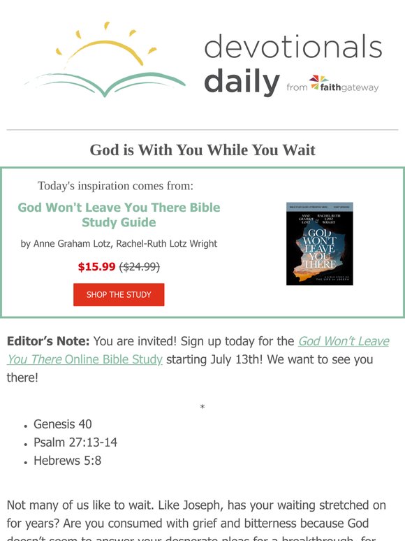 God is with you while you wait