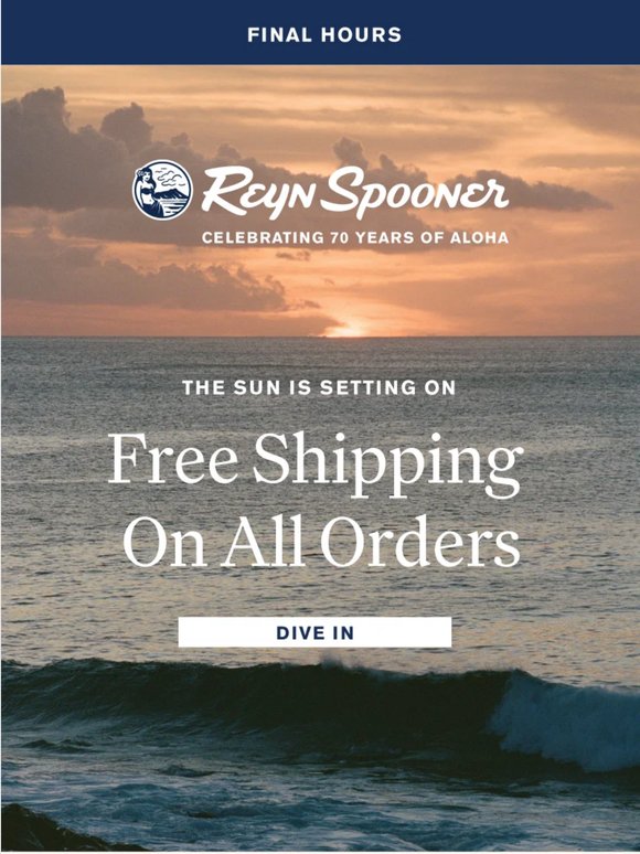 LAST CALL for Free Shipping 🚨