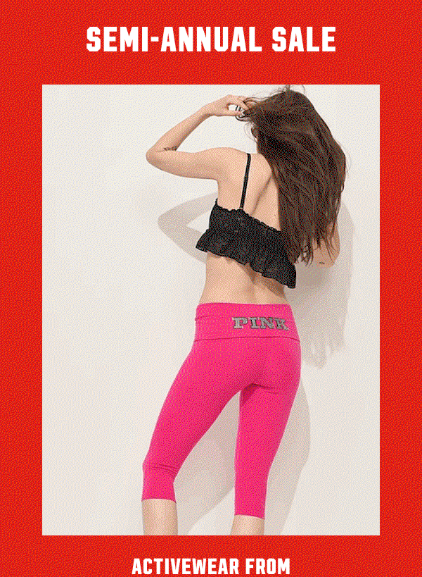 [Semi-Annual Sale Lockup]     Activewear from $14.99    While quantities last.    Shop Now >