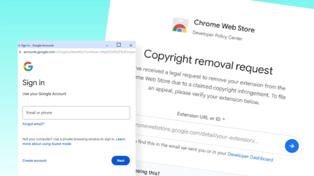Google copyright scam