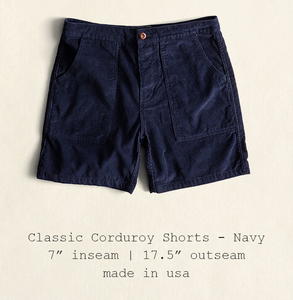 Classic Corduroy Shorts - Navy