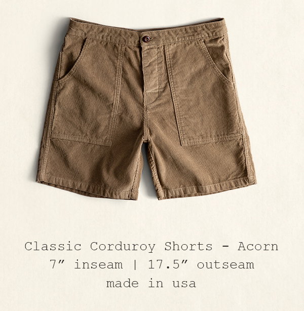 Classic Corduroy Shorts - Acorn