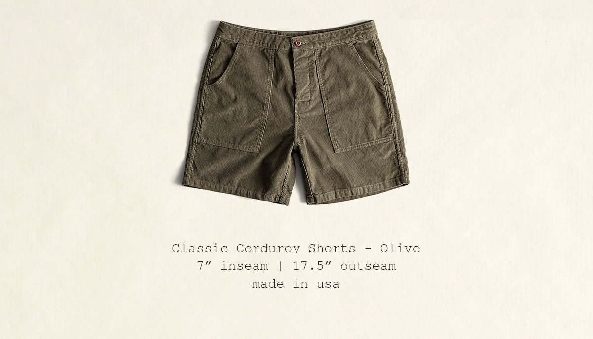 Classic Corduroy Shorts - Olive