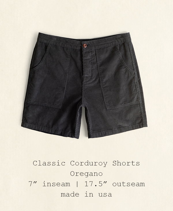 Classic Corduroy Shorts - Oregano