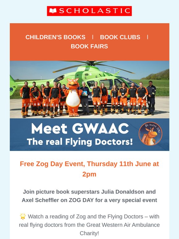 Meet Julia Donaldson, Axel Scheffler and Real Flying Doctors – FREE SIGN-UP