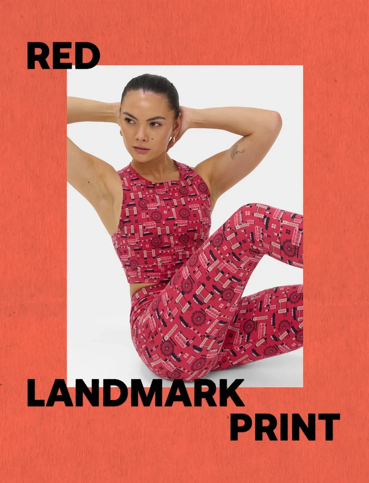 Red Landmark Print