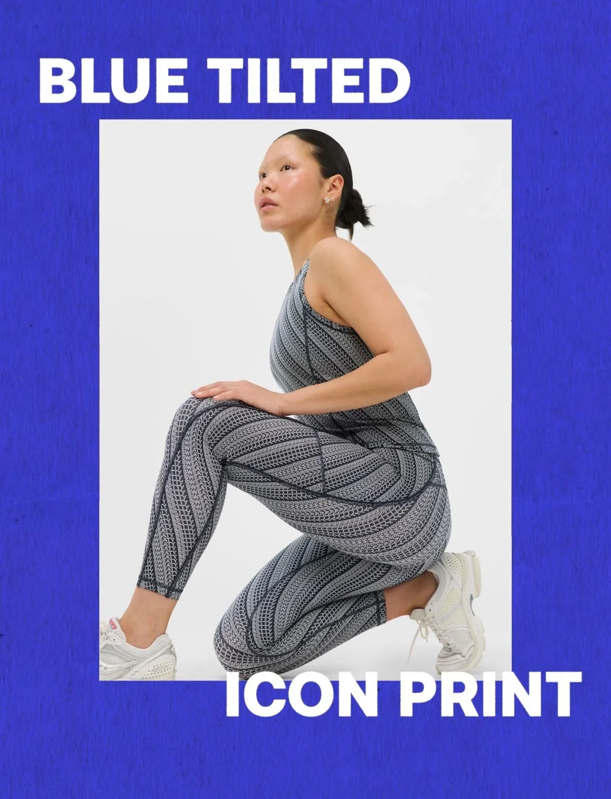 Blue Tilted Icon Print