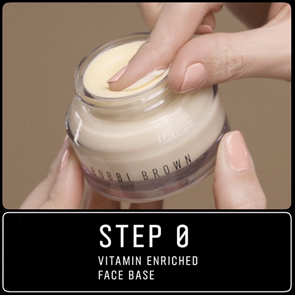 Step 0: Vitamin Enriched Face Base.