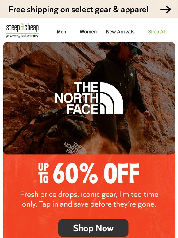 The North Face, up to 60% off