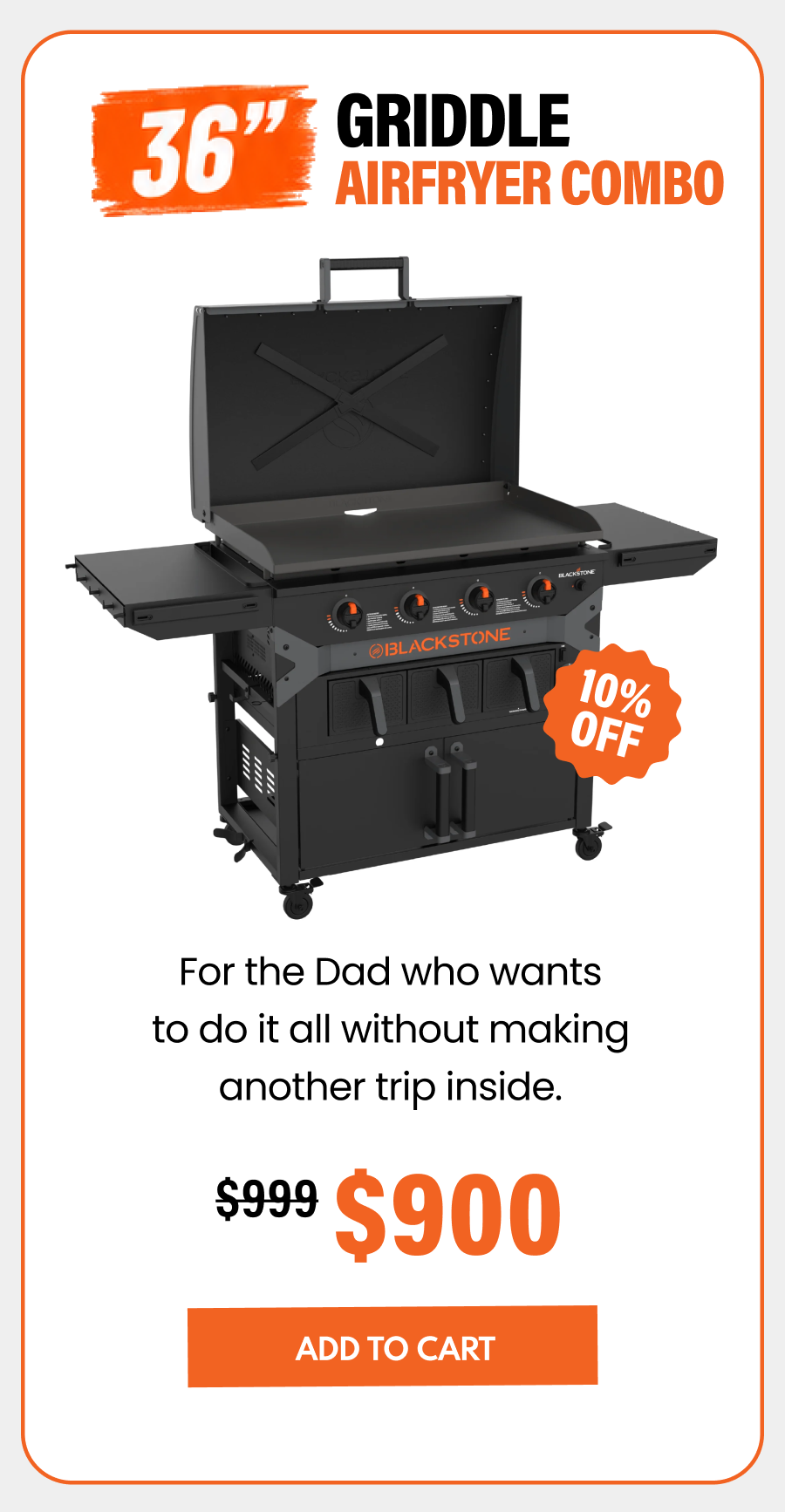 36” Griddle Airfryer Combo