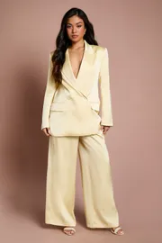 Petite Satin Flared Trouser