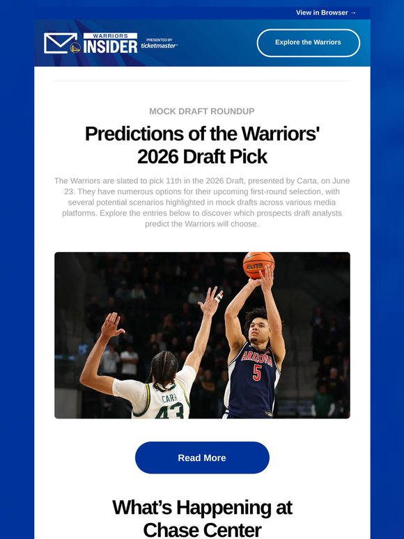 Mock Draft Roundup: Predictions for the Warriors' 11th Draft Pick