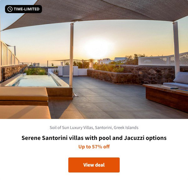 Serene Santorini villas with pool and Jacuzzi options