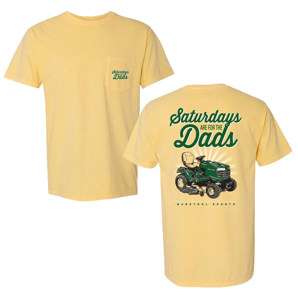 Image of Saturdays Are For The Dads Riding Mower Pocket Tee