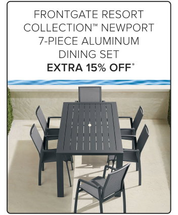 Frontgate Resort Collection Newport 7-Piece Aluminum Dining Set Extra 15% Off